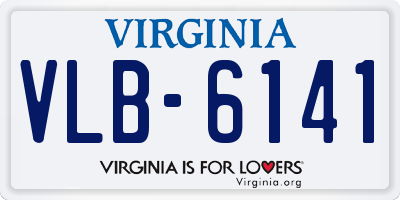 VA license plate VLB6141