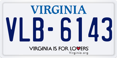 VA license plate VLB6143