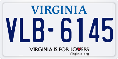 VA license plate VLB6145