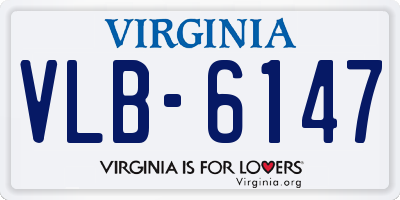 VA license plate VLB6147