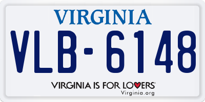 VA license plate VLB6148