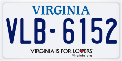 VA license plate VLB6152