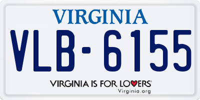 VA license plate VLB6155
