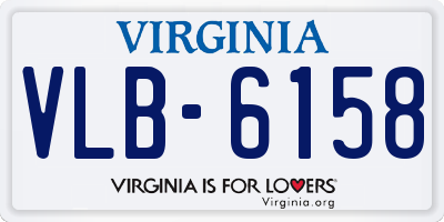 VA license plate VLB6158