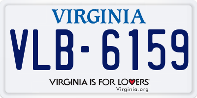 VA license plate VLB6159