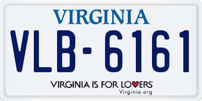 VA license plate VLB6161