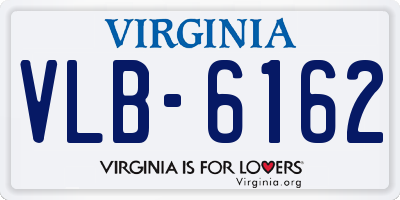 VA license plate VLB6162