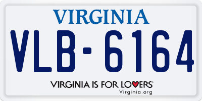 VA license plate VLB6164