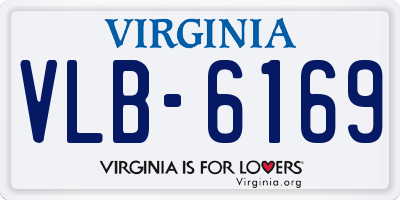 VA license plate VLB6169