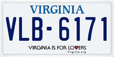 VA license plate VLB6171