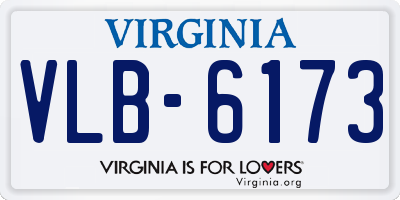 VA license plate VLB6173