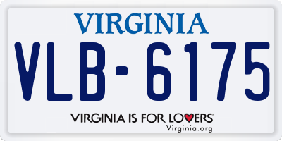 VA license plate VLB6175