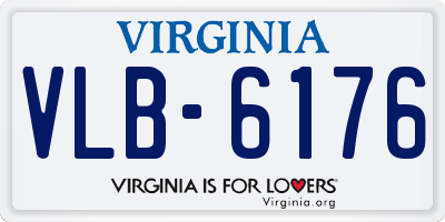 VA license plate VLB6176