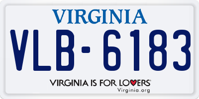 VA license plate VLB6183