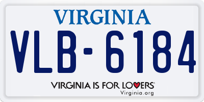 VA license plate VLB6184