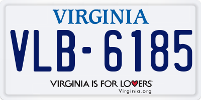 VA license plate VLB6185
