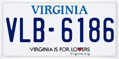 VA license plate VLB6186