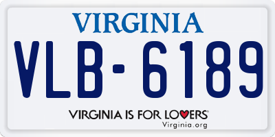 VA license plate VLB6189