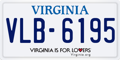 VA license plate VLB6195