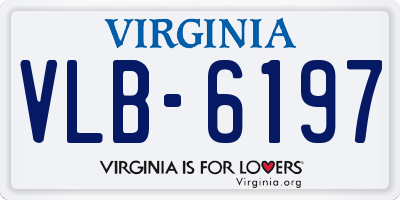 VA license plate VLB6197