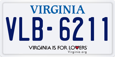 VA license plate VLB6211