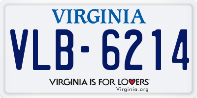 VA license plate VLB6214