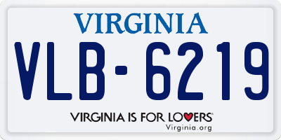 VA license plate VLB6219