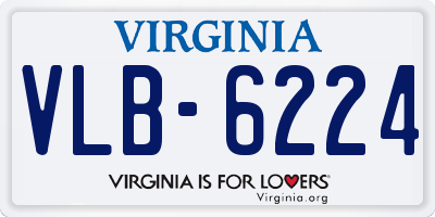 VA license plate VLB6224