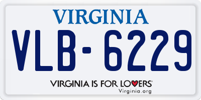 VA license plate VLB6229