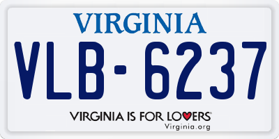VA license plate VLB6237