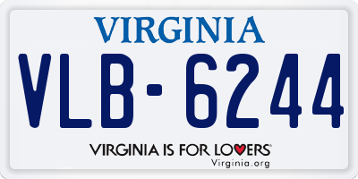 VA license plate VLB6244