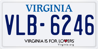 VA license plate VLB6246