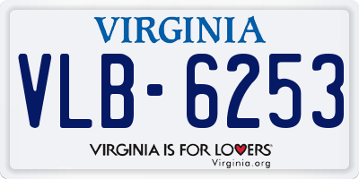 VA license plate VLB6253