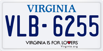 VA license plate VLB6255