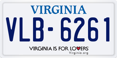 VA license plate VLB6261