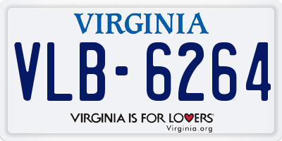 VA license plate VLB6264