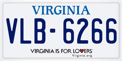 VA license plate VLB6266