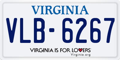 VA license plate VLB6267