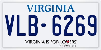 VA license plate VLB6269