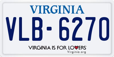 VA license plate VLB6270