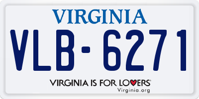 VA license plate VLB6271