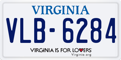 VA license plate VLB6284
