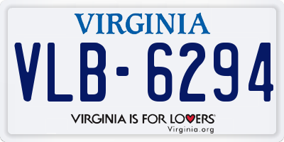 VA license plate VLB6294