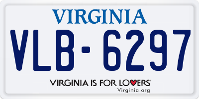 VA license plate VLB6297