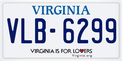 VA license plate VLB6299