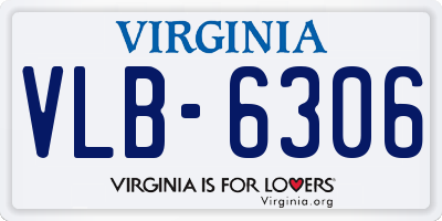 VA license plate VLB6306