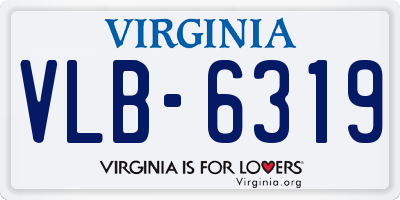 VA license plate VLB6319