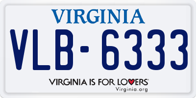 VA license plate VLB6333