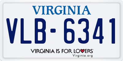 VA license plate VLB6341