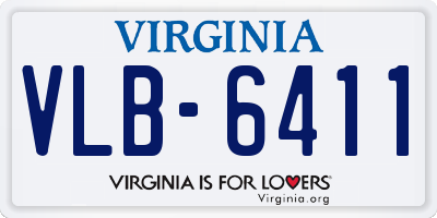 VA license plate VLB6411